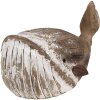 Clayre & Eef 6H2341 Decoratie Walvis 39x15x21 cm Bruin Wit