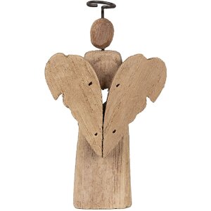 Clayre & Eef 6H2342 Kerstdecoratie engel 13x5x22 cm Bruin