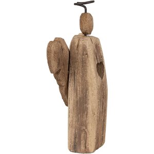 Clayre & Eef 6H2342 Kerstdecoratie engel 13x5x22 cm Bruin