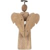 Clayre & Eef 6H2342 Kerstdecoratie engel 13x5x22 cm Bruin