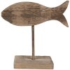 Clayre & Eef 6H2372 Decoratieve Vis Bruin 20x8x20 cm