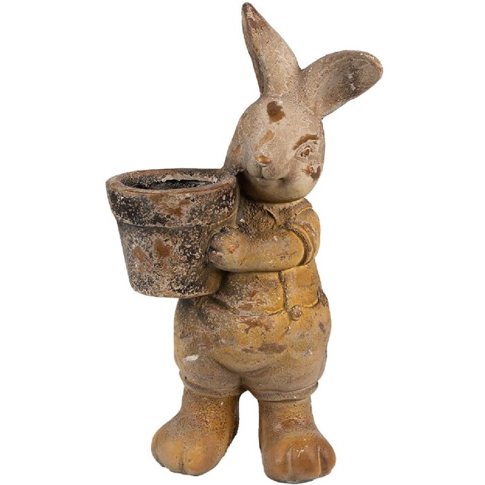 Clayre & Eef 6MG0035 Decoratie Bloempot 23x18x41 cm Bruin