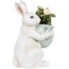 Clayre & Eef 6PR3999 Decoratief Konijn Beige Groen 17x17x23 cm Landelijke Stijl