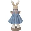 Clayre & Eef 6PR4012 Decoratief Konijn 10x8x20 cm Beige Blauw