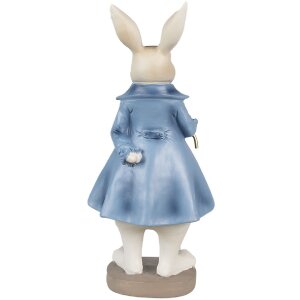 Clayre & Eef 6PR4017 Decoratief Konijn Beige Blauw 12x9x26 cm