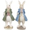 Clayre & Eef 6PR4017 Decoratief Konijn Beige Blauw 12x9x26 cm