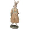 Clayre & Eef 6PR4026 Decoratief Konijn Bruin Groen 9x8x25 cm Polyresin