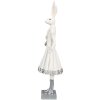 Clayre & Eef 6PR4037 Decoratief Konijn Wit 10x9x32 cm Polyresin Modern
