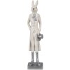 Clayre & Eef 6PR4046 Decoratief Konijn Wit 9x7x34 cm Polyresin