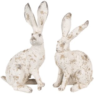 Clayre & Eef 6PR4053 Decoratief Konijn Beige Bruin 13x8x22 cm
