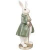 Clayre & Eef 6PR4058 Decoratief Konijn Beige Groen 12x9x26 cm Landelijke Stijl