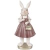 Clayre & Eef 6PR4059 Decoratief Konijn Wit Roze 12x10x27 cm