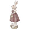 Clayre & Eef 6PR4059 Decoratief Konijn Wit Roze 12x10x27 cm