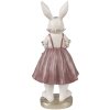 Clayre & Eef 6PR4059 Decoratief Konijn Wit Roze 12x10x27 cm