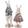 Clayre & Eef 6PR4059 Decoratief Konijn Wit Roze 12x10x27 cm