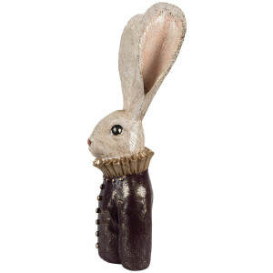 Clayre & Eef 6PR4089 Decoratief Konijn Witgoud 16x14x42 cm
