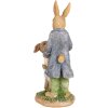 Clayre & Eef 6PR4094 Decoratief Konijn Bruin Blauw 9x9x21 cm