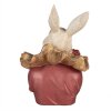 Clayre & Eef 6PR4115 Decoratief Konijn Beige Roze 11x11x17 cm Polyresin