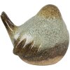Clayre & Eef 6PR4123 Decoratie Vogel 16x12x14 cm Groen Bruin