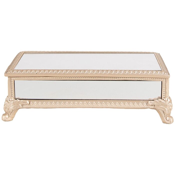 Clayre & Eef 6PR4136 Sieradendoosje Beige 21x11x7 cm Elegant Design