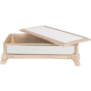 Clayre & Eef 6PR4136 Sieradendoosje Beige 21x11x7 cm Elegant Design