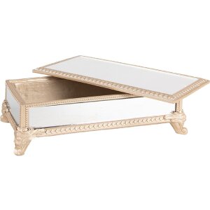 Clayre & Eef 6PR4136 Sieradendoosje Beige 21x11x7 cm Elegant Design