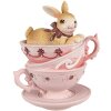Clayre & Eef 6PR4985 Decoratieve Konijnenbekers 9x7x10 cm Bruin Roze