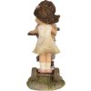 Clayre & Eef 6PR5027 Decoratie Kinderen op een Fiets 10x6x14 cm Bruin