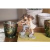 Clayre & Eef 6PR5027 Decoratie Kinderen op een Fiets 10x6x14 cm Bruin