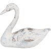 Clayre & Eef 6PR5056 Decoratieve Zwaan Wit Bruin 33x16x28 cm Polyresin Vintage Look