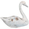 Clayre & Eef 6PR5056 Decoratieve Zwaan Wit Bruin 33x16x28 cm Polyresin Vintage Look