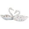 Clayre & Eef 6PR5056 Decoratieve Zwaan Wit Bruin 33x16x28 cm Polyresin Vintage Look