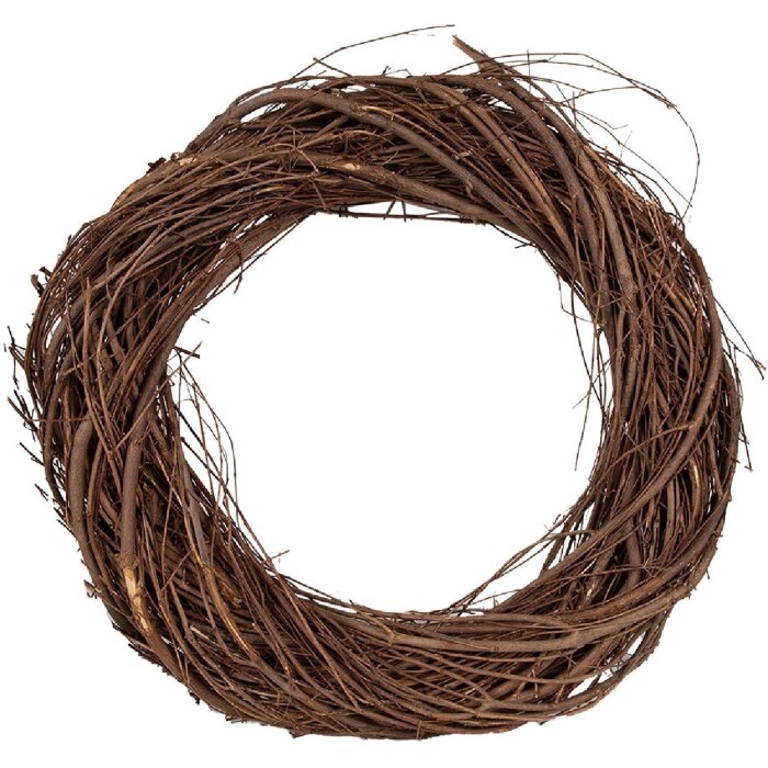 Clayre & Eef 6RO0602S Decoratieve Krans Bruin Ø 30x5 cm Elegant Woonaccessoire