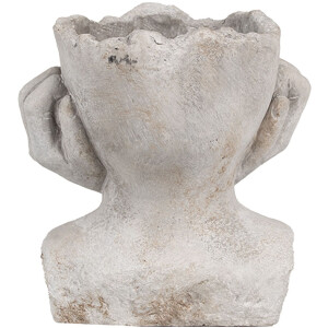 Clayre & Eef 6TE0498S Bloempot Grijs 17x14x18 cm
