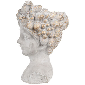 Clayre & Eef 6TE0499S Bloempot Grijs 14x14x22 cm