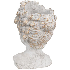 Clayre & Eef 6TE0499S Bloempot Grijs 14x14x22 cm