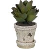 Clayre & Eef 6TE0503S Bloempot Beige Ø 9x9 cm - Stijlvolle decoratie