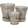 Clayre & Eef 6TE0503S Bloempot Beige Ø 9x9 cm - Stijlvolle decoratie