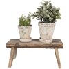 Clayre & Eef 6TE0503S Bloempot Beige Ø 9x9 cm - Stijlvolle decoratie
