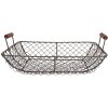 Clayre & Eef 6Y5526 Mand Bruin 32x26x8/12cm Stijlvol Opbergen