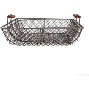 Clayre & Eef 6Y5543 Mand set 2 stuks bruin 40x34x14/36x30x13cm