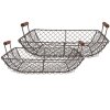 Clayre & Eef 6Y5543 Mand set 2 stuks bruin 40x34x14/36x30x13cm