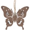 Clayre & Eef 6Y5574 Decoratieve Hanger Vlinder Bruin 10x9 cm