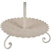 Clayre & Eef 6Y5601 Etagère Beige Ijzer Rond Ø 32x51 cm Antiek met vogel