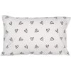 Clayre & Eef BSL36 Kussenhoes Wit Grijs 30x50 cm Bunny Motief Polyester