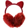Juleeze JZCEW0030 Oorwarmers Kattenoortjes Pluche Rood Kinderen