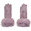 Juleeze JZGL0065LA Dameshandschoenen imitatiebont paars één maat
