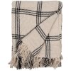 Clayre & Eef KT060.134 Plaid throw Beige Zwart 125x150cm