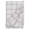 Clayre & Eef KT060.137 Knuffeldeken geruit 125x150 Wit Grijs