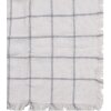 Clayre & Eef KT060.137 Knuffeldeken geruit 125x150 Wit Grijs